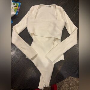 Abercrombie & Fitch White Ribbed Top